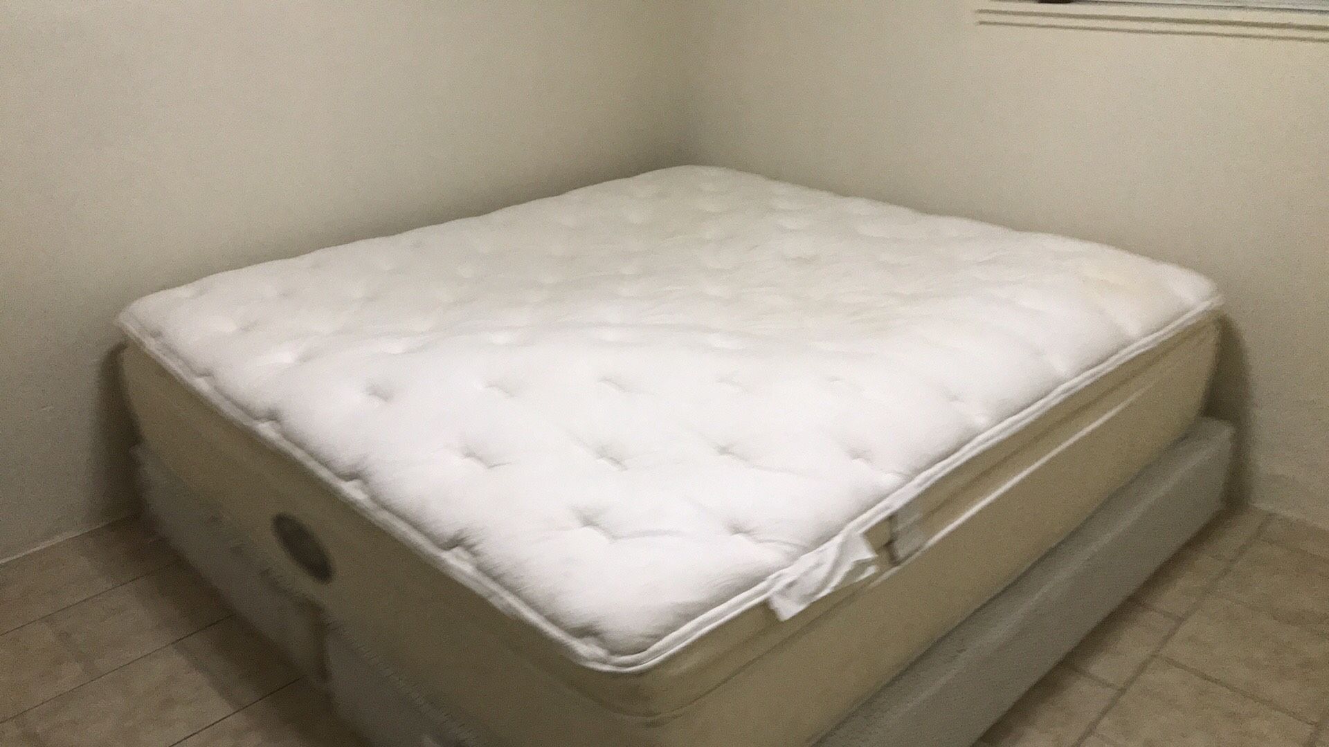 King Size Beautyrest Bed With Frame Must Sell