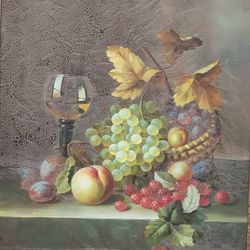 Multi Colored..Still Life Fruit...Signed $25 Ea.