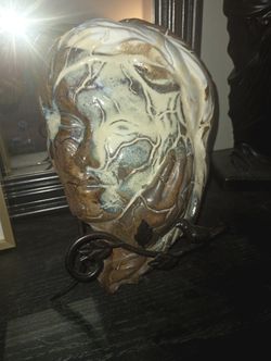 Ceramic Face Sculpture Studio Pottery 