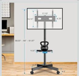 -60 Inch LCD LED TVs  Rolling TV Stand, Mobile TV Stand