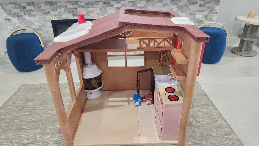 Our Generation OG Girls Log Cabin Dollhouse For 18" Dolls Fits American Girl Like New