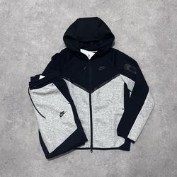 Black Grey Hoodie Jogger Set