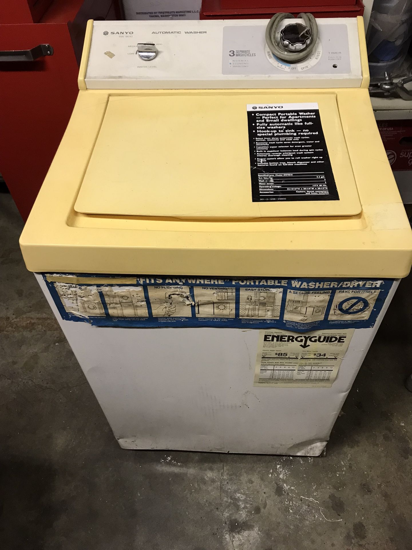 Sanyo portable hotsell washing machine