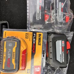 Milwaukee And Dewalt Batteries
