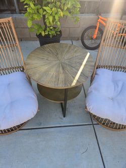 Patio chairs and table