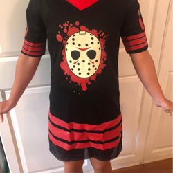 friday the 13th jersey dress womens small jason voorhees Halloween outfit costume