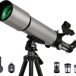 90mm Aperture 500mm Telescope with Stargazing App - Ideal for Beginners & Adults