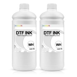 SPLENDIDCOLOR DTF Ink 1000ML DTF White Ink Premium DTF Ink Water Base Digital Inkjet Ink Refill for Direct to Film Printers with Printhead L1800 L805 