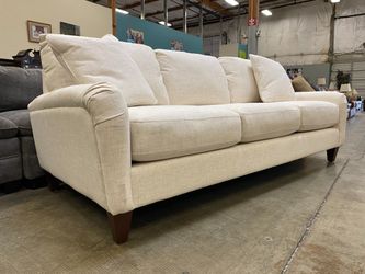 LA-Z-BOY Ivory Woven 3 Seat Sofa
