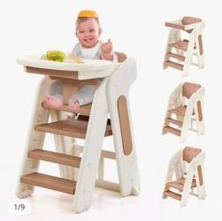 4-in-1 Convertible Toddler Step Stool and Highchair