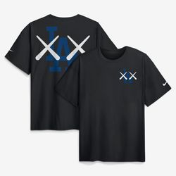Los Angeles Dodgers Nike x KAWS Elevated Max90 T-Shirt Black Medium