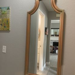 Gold Painted Wood Mirror Vintage 