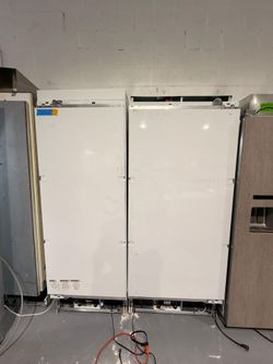 GE Monogram Column Refrigerator 66"Inch Side By Side Panel Ready