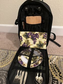 “Picnic Time” Picnic Backpack To-go Insulated Backpack/ Cooler 