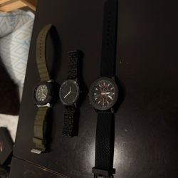 Lot of 3 Men's Black Analog Watches