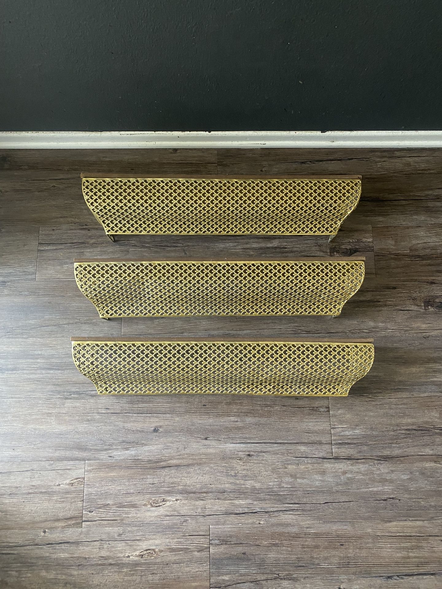 3 Gold Shelves 