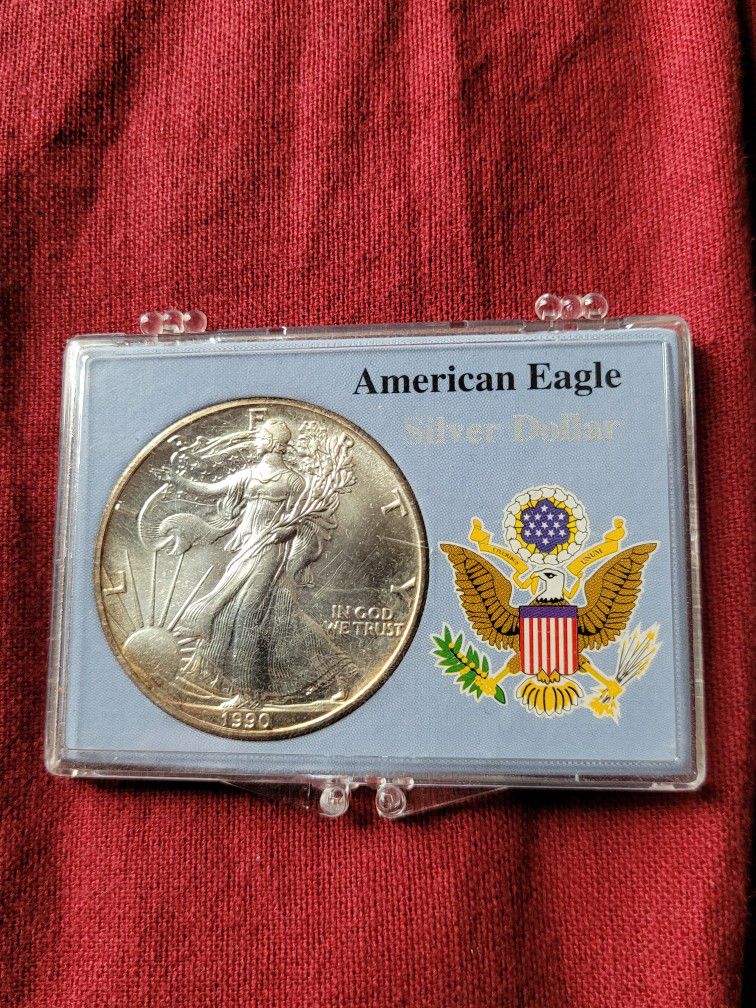 Pair Of US 1oz Silver Eagle Coins 