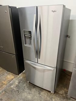 30" Wide Whirlpool 3-Door Refrigerator Stainless Steel