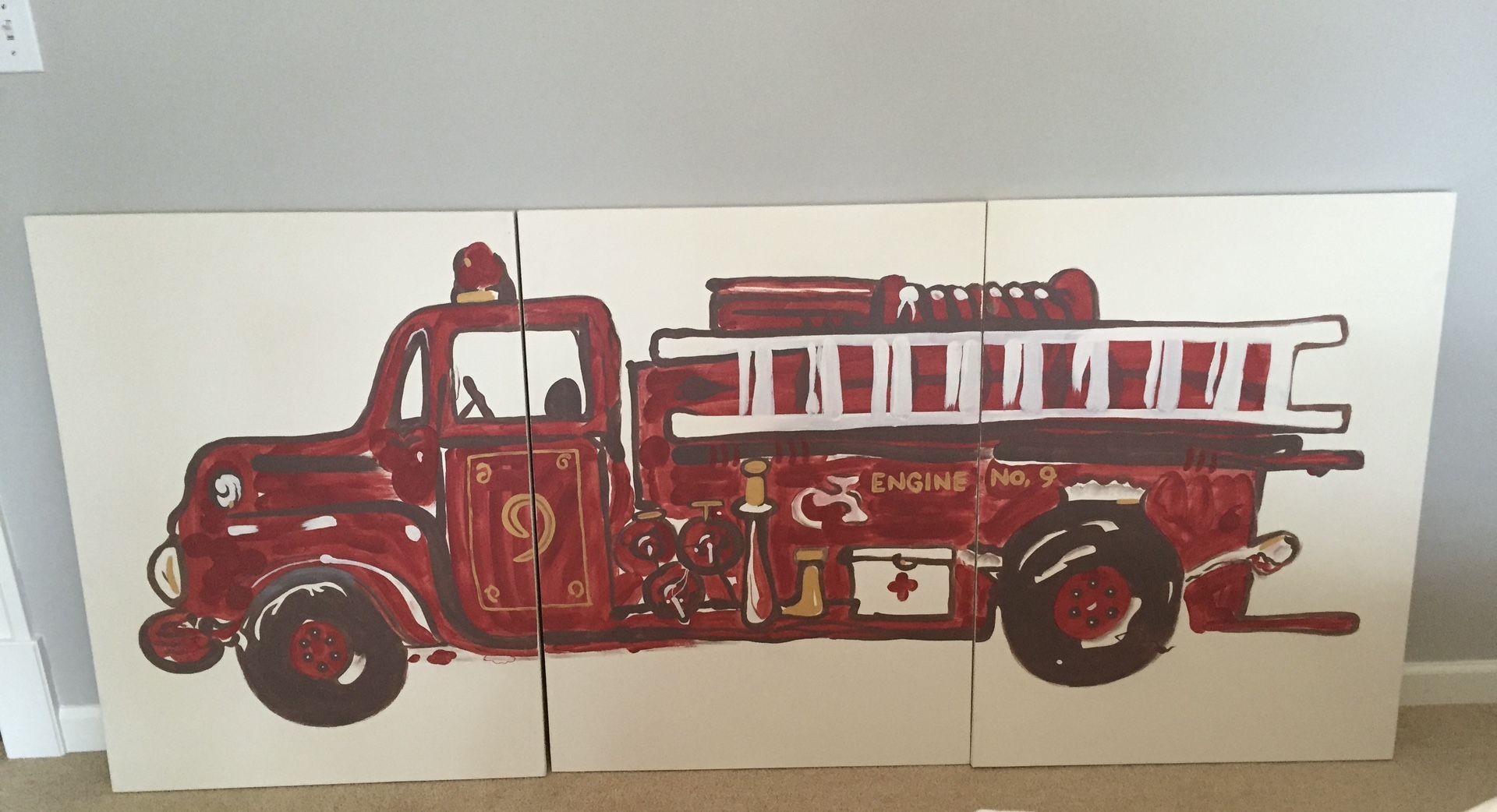 Fire Truck Oil Pointing