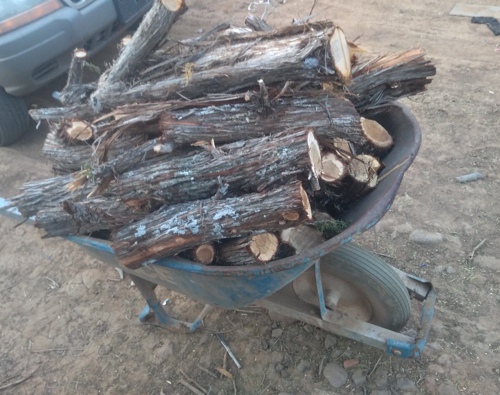 Wheelbarrow of already cut wood $20
