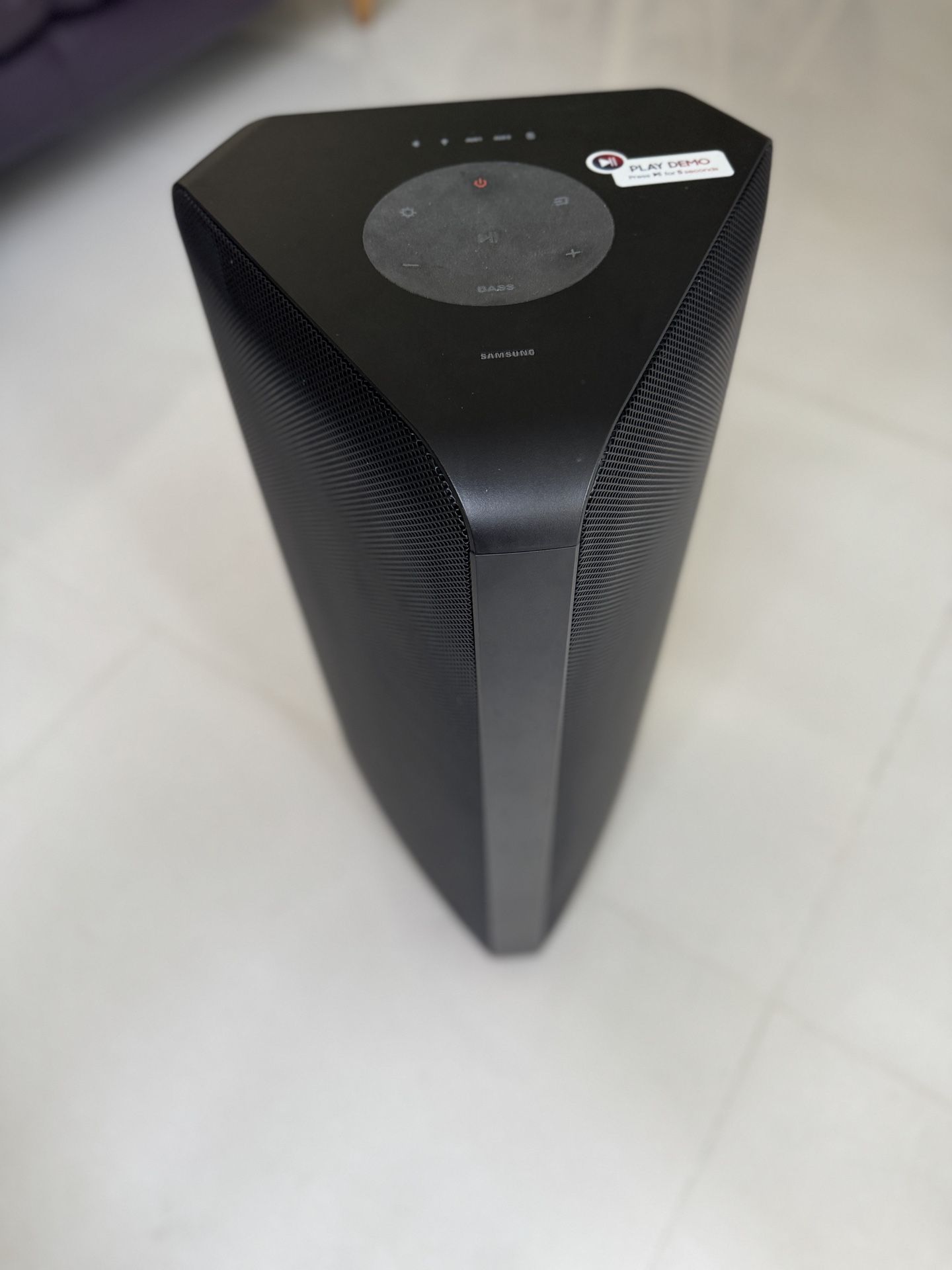 SAMSUNG MX-ST50B Sound Tower High Power Audio for 2022, 240W Floor Standing Speaker, Bi-Directional Sound, Built-In Battery, IPX5 Water Resistant, Par