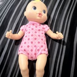 Baby Alive Luv N Snuggle 12" Thumb Sucker Soft Doll Blonde Hair Blue Eyes 2013