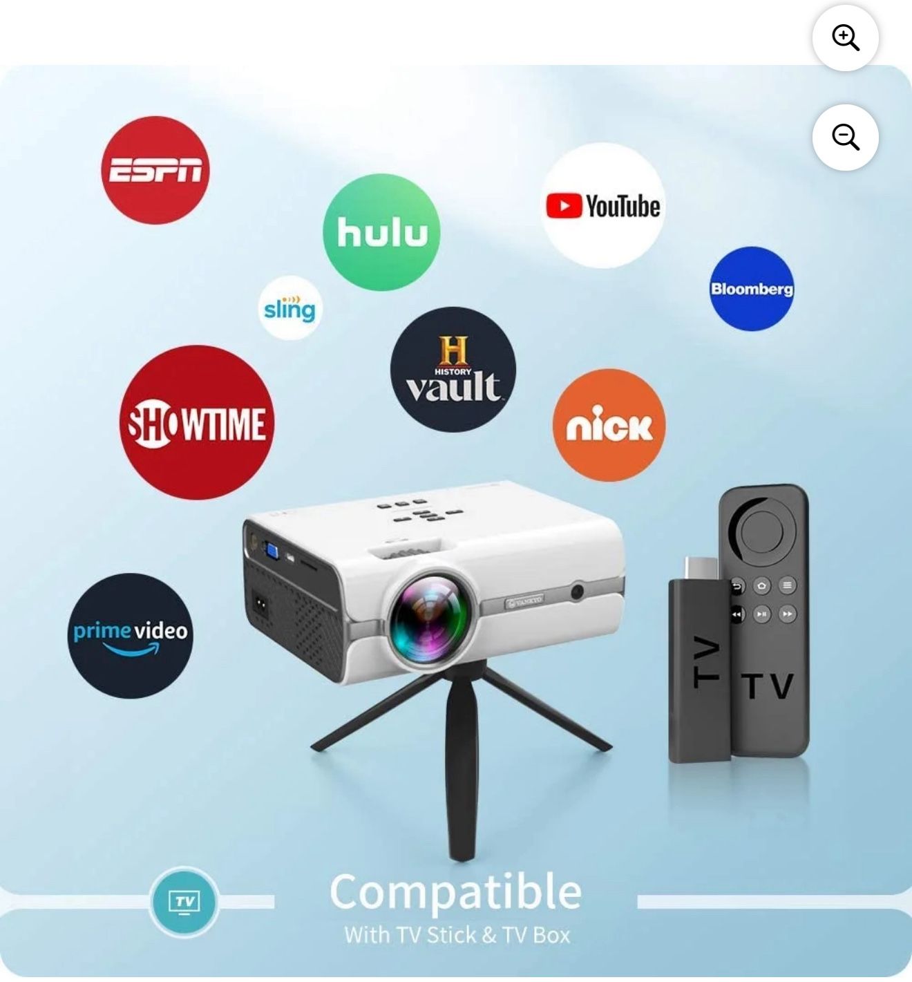 Leisure 410 Native 720P LCD Home Theater Projector, Portable Projector compatiable with iOS/Android Connection, HDMI, PS4, VGA, USB for Home En