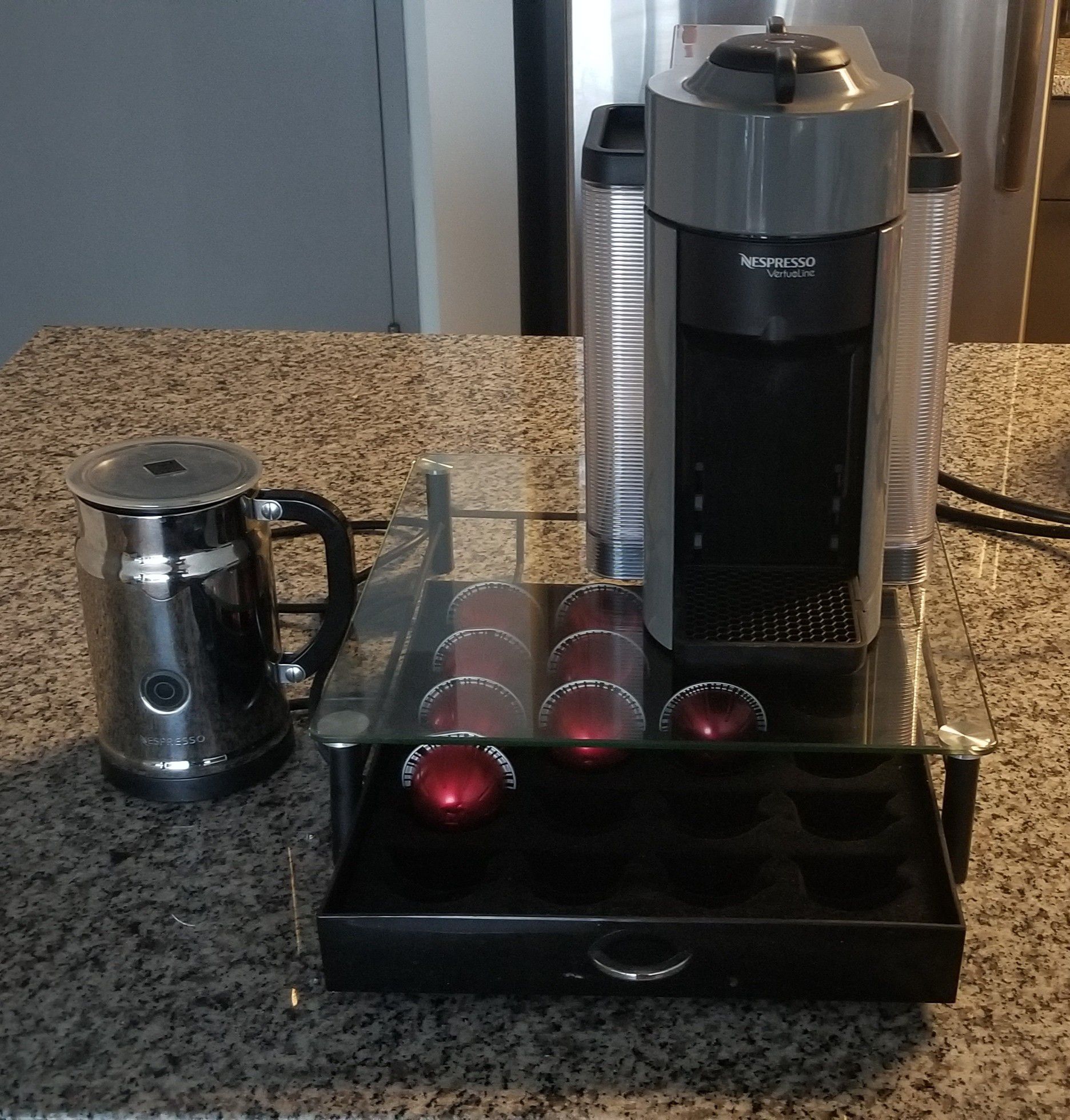 Nespresso Virtuoline Coffee Maker Bundle - Barely Used