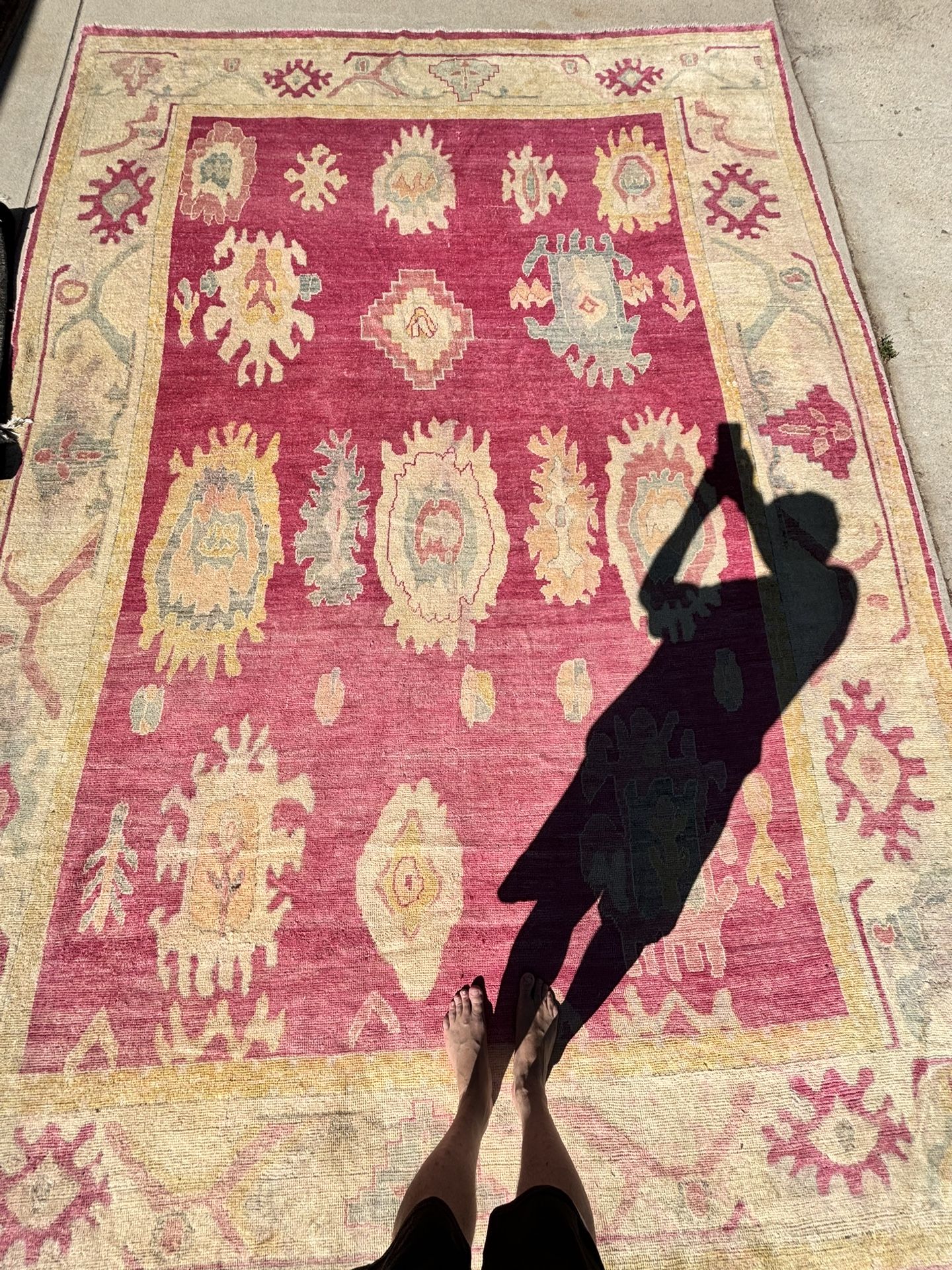 Handmade Turkish wool Oushak first quality 13.7ft x 9.6ft 414cm x 290cm