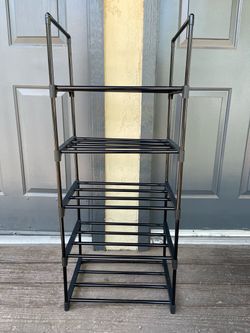 5 black tier shoe rack