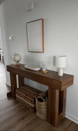 Mesa decorativa de entrada de madera 62.99 pulgadas (nueva en su caja)
