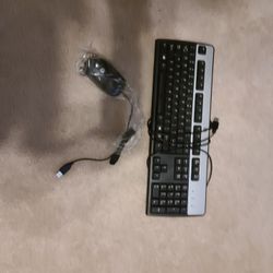 Wired Mouse & Key Board, $12