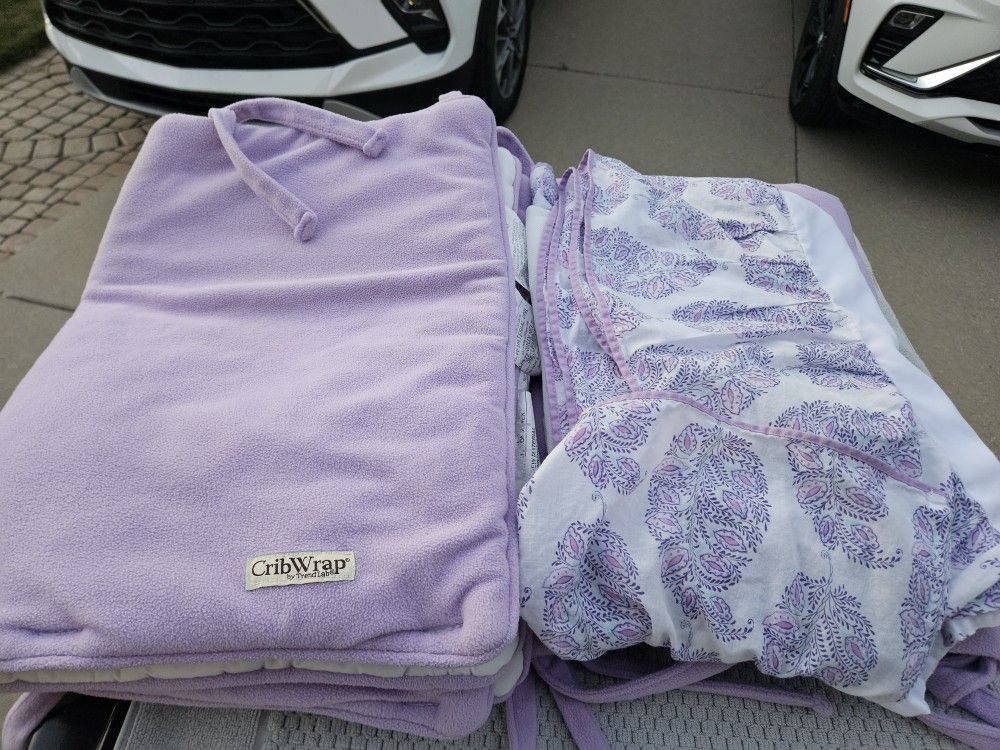 Infant Crib Wrap, Railing Protectors, Diaper Bag, Dust Ruffle