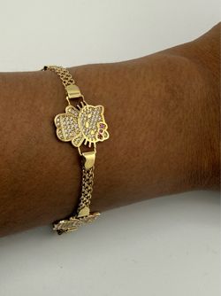 14k Beautiful Hello Kitty Chino Bracelet
