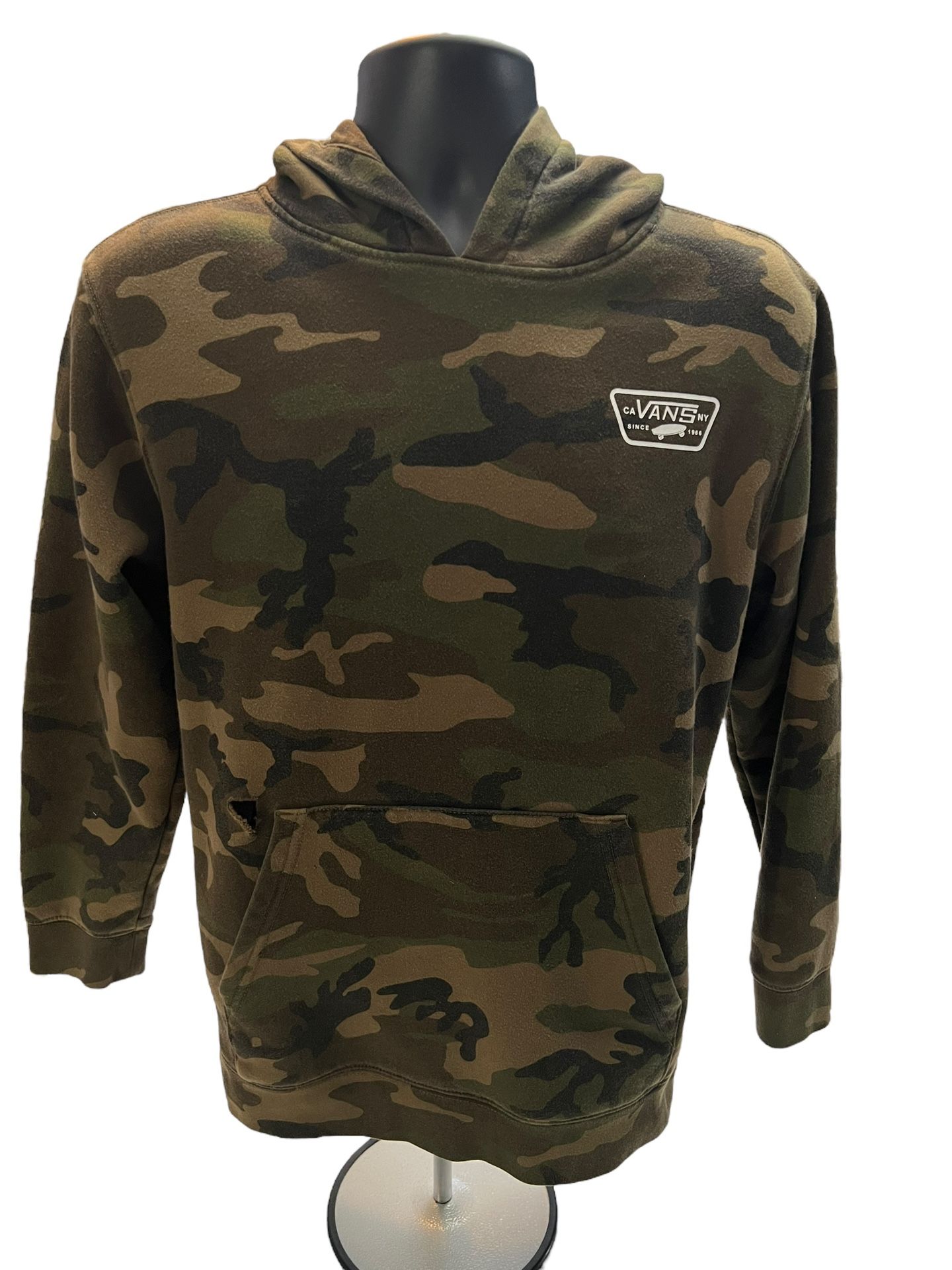 Vans Camo Hoodie Menโs XL โ Off The Wall Pullover Sweatshirt