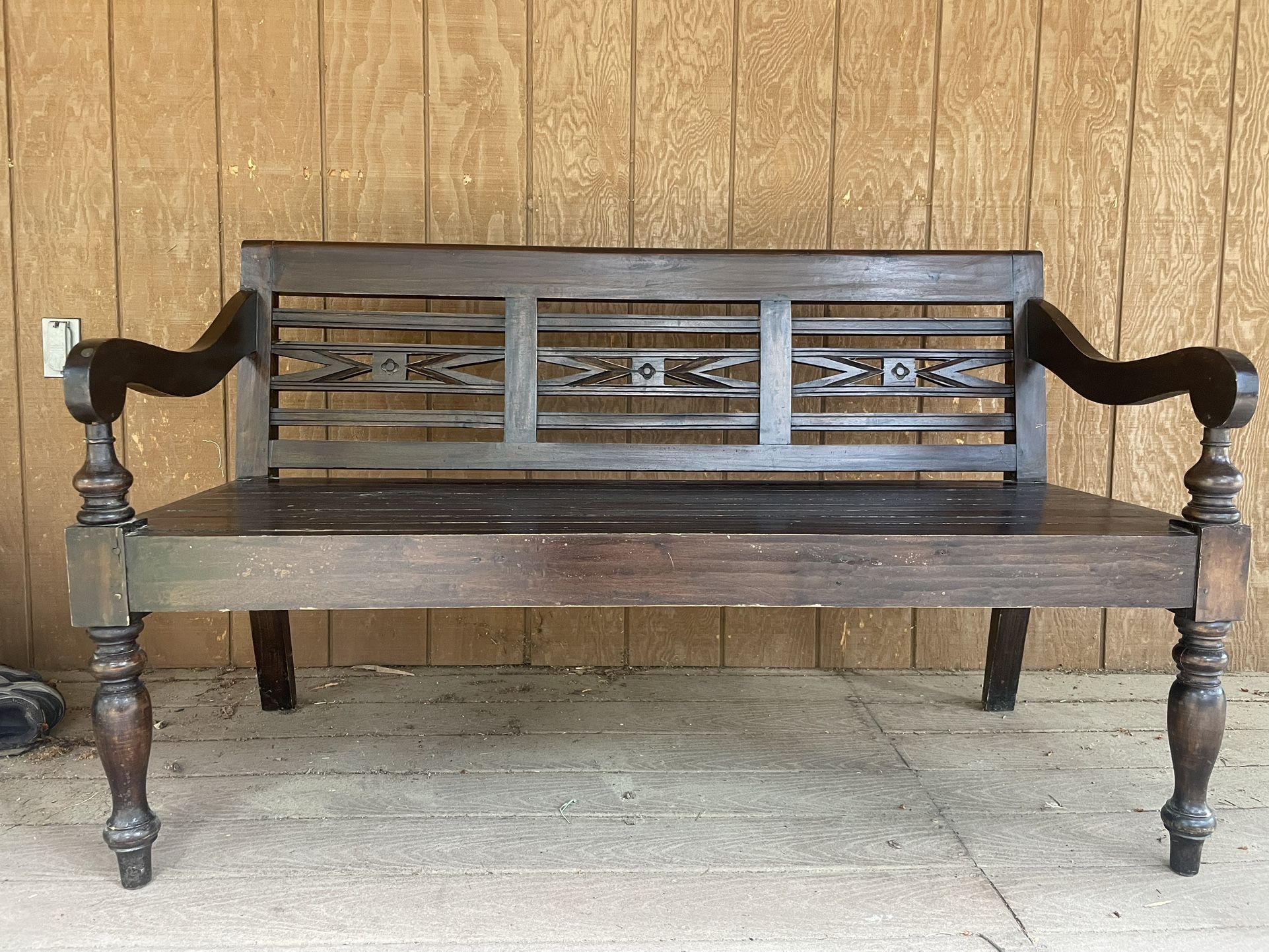 Wooden entry Bench