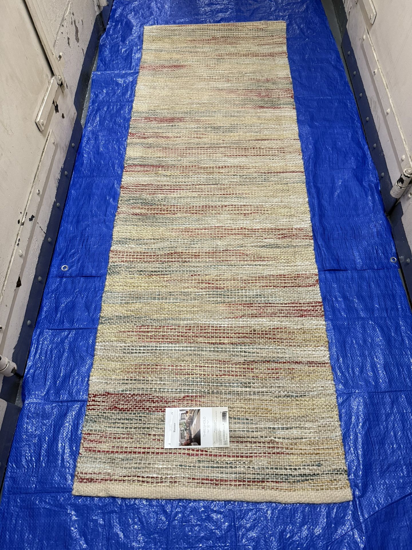 2’4”x7’ Handmade Natural Multi-Stripe Woven Runner