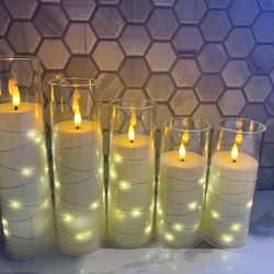 5 Flameless Candles 