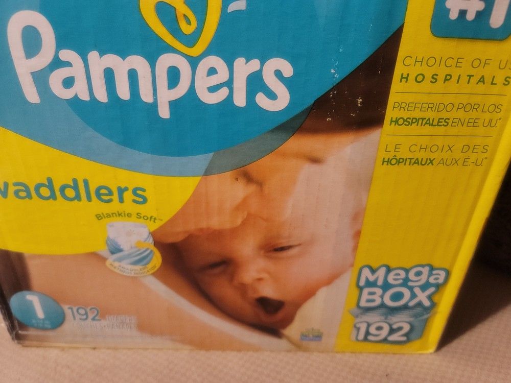 SIZE 1 Pampers Swaddlers 192ct
