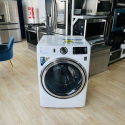 GE - 4.8 Cu Ft High-Efficiency Stackable Smart Front Load Washer w/UltraFresh Vent, Microban Antimicrobial  AND  SmartDispense SYPF