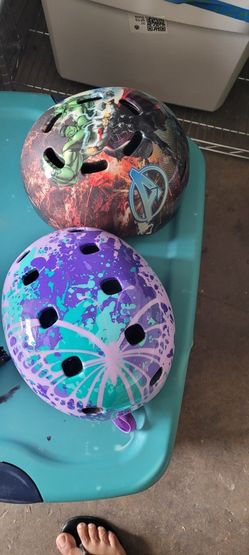 2 Child Helmets