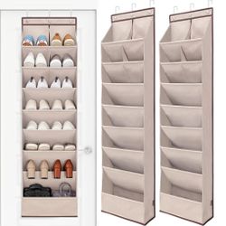 STORAGE MANIAC Over the Door Shoe Organizer Heavy-Duty Large Deep Pocket Hanging Shoe Organizer Shoe Rack Door Closet Shoe Organizer for Wall, Dorm & 