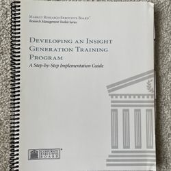 Developing Insight Generation Training Program Marketing CEB Research Toolkit