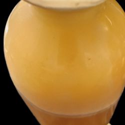 Yellow Swirl Marble Vase - Candle Holder