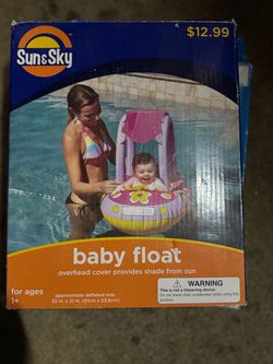 Sun&Sky baby float overhead cover provides shade from sun