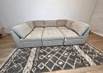 Gray Sectional Modular Couch - Free Delivery