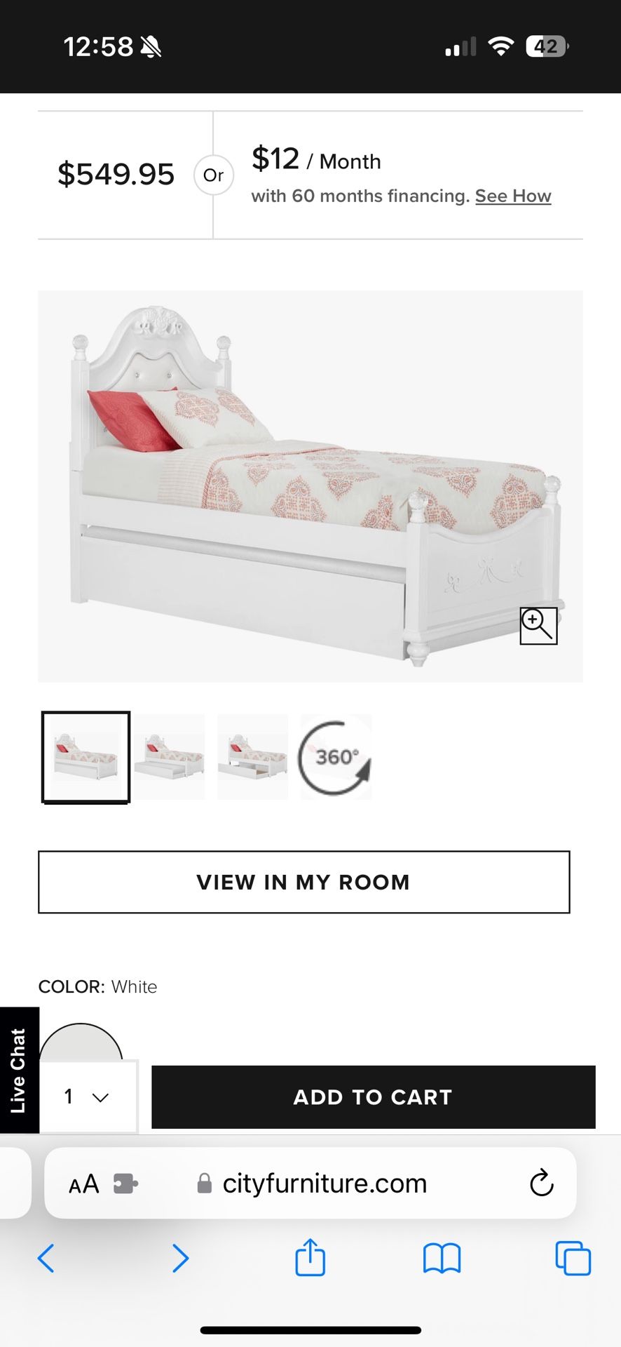 Double Bed Twin Size With 2 Mattresses Included