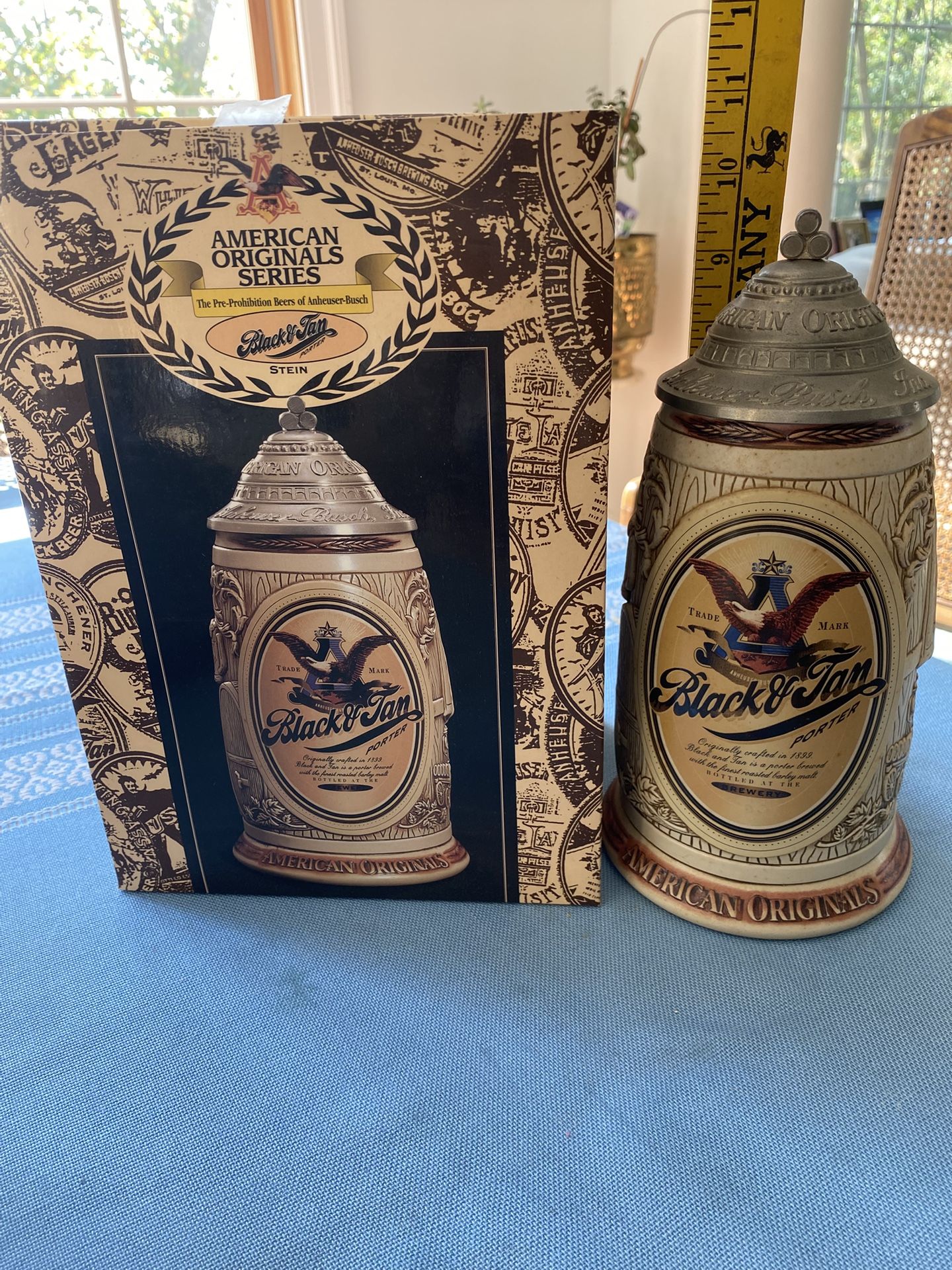 1997 Anheuser Busch American Originals Black And Tan Porter Stein 