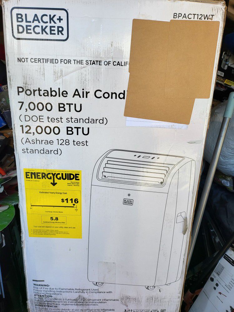 Black And Decker Protable Air Conditioner  And Dehumidifier 