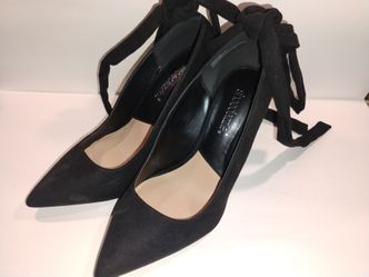 Shoedazzle akeiyla black heels, lace up https://offerup.com/redirect/?o=YmFjay5zeg== 8